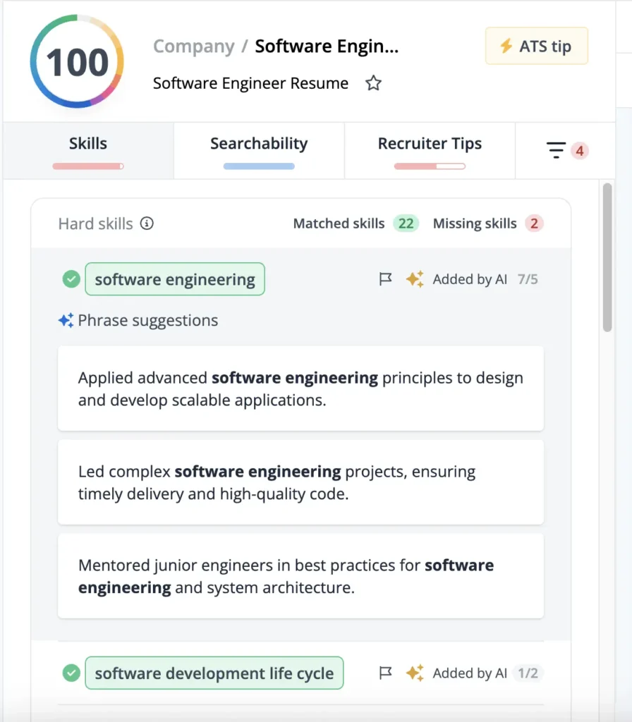 one click optimize phrase generation in edit mode