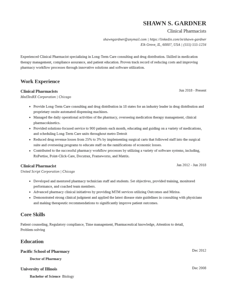 AI-resume-builder-template-Pharmacy