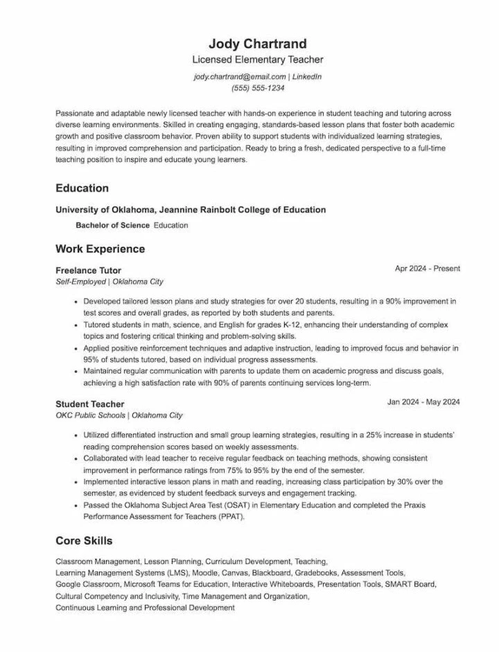 AI-resume-builder-template-Teacher