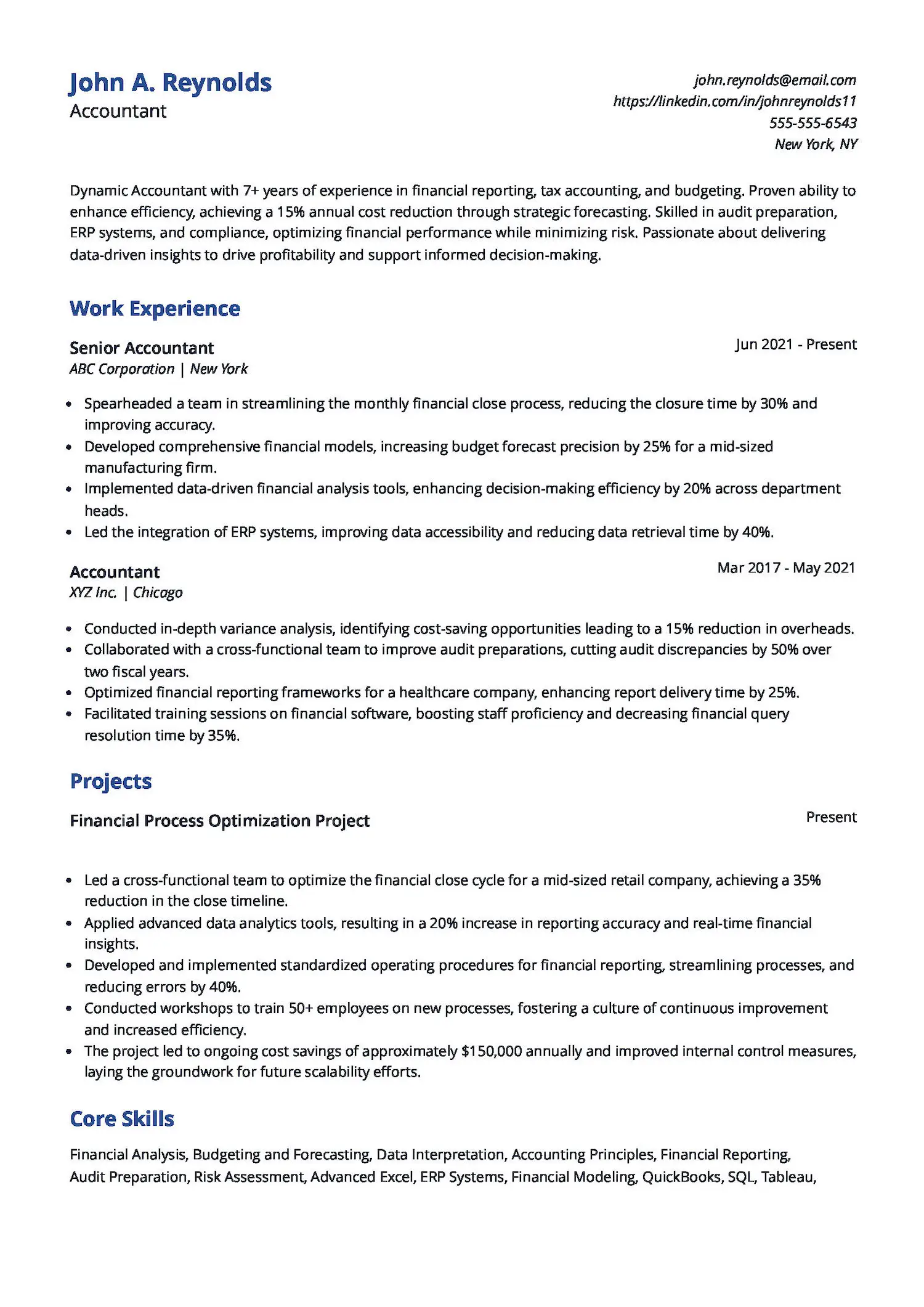 Accountant Resume