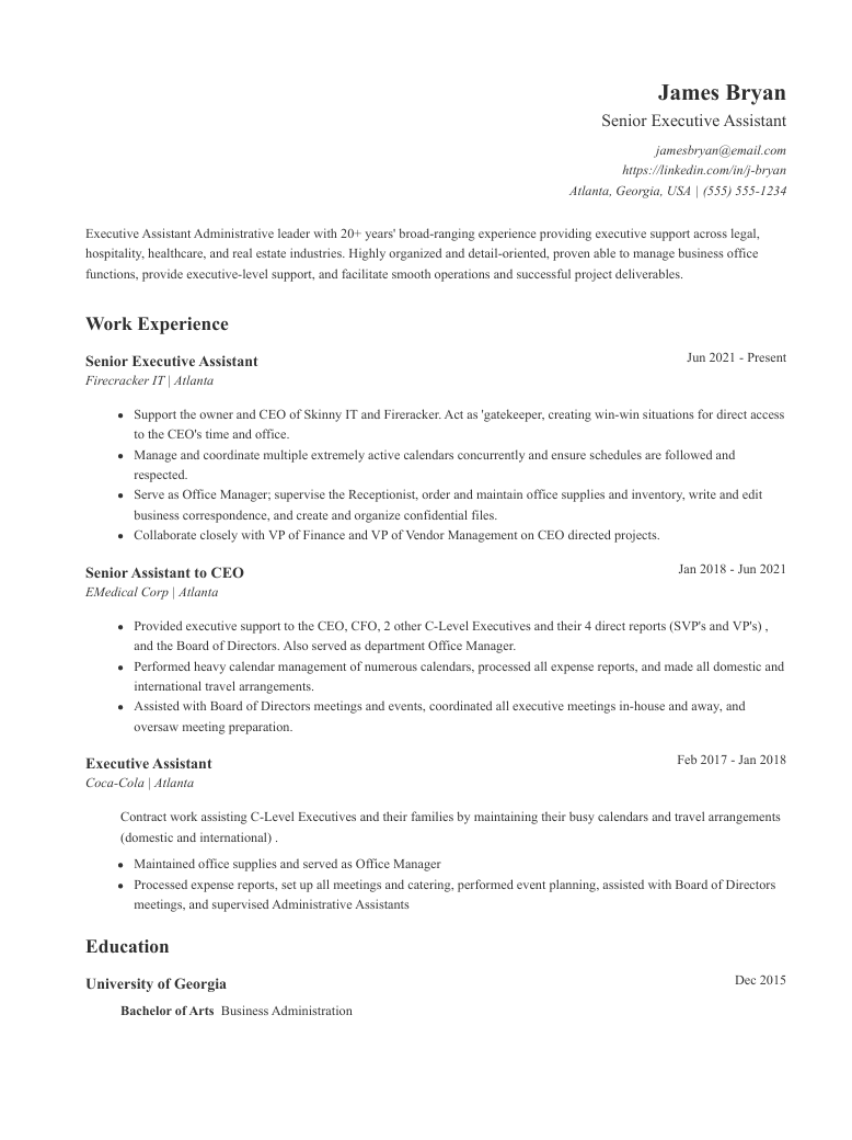 Administrative-resume-example