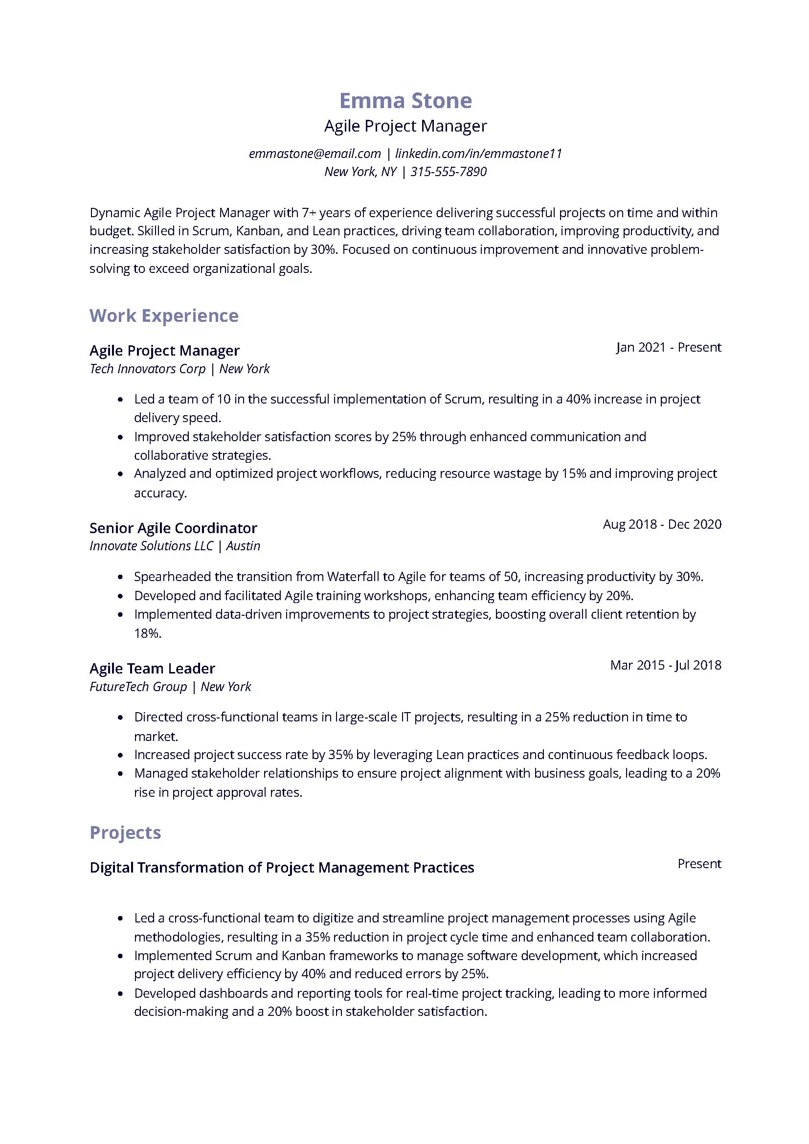 Agile Project Manager Resume (1)
