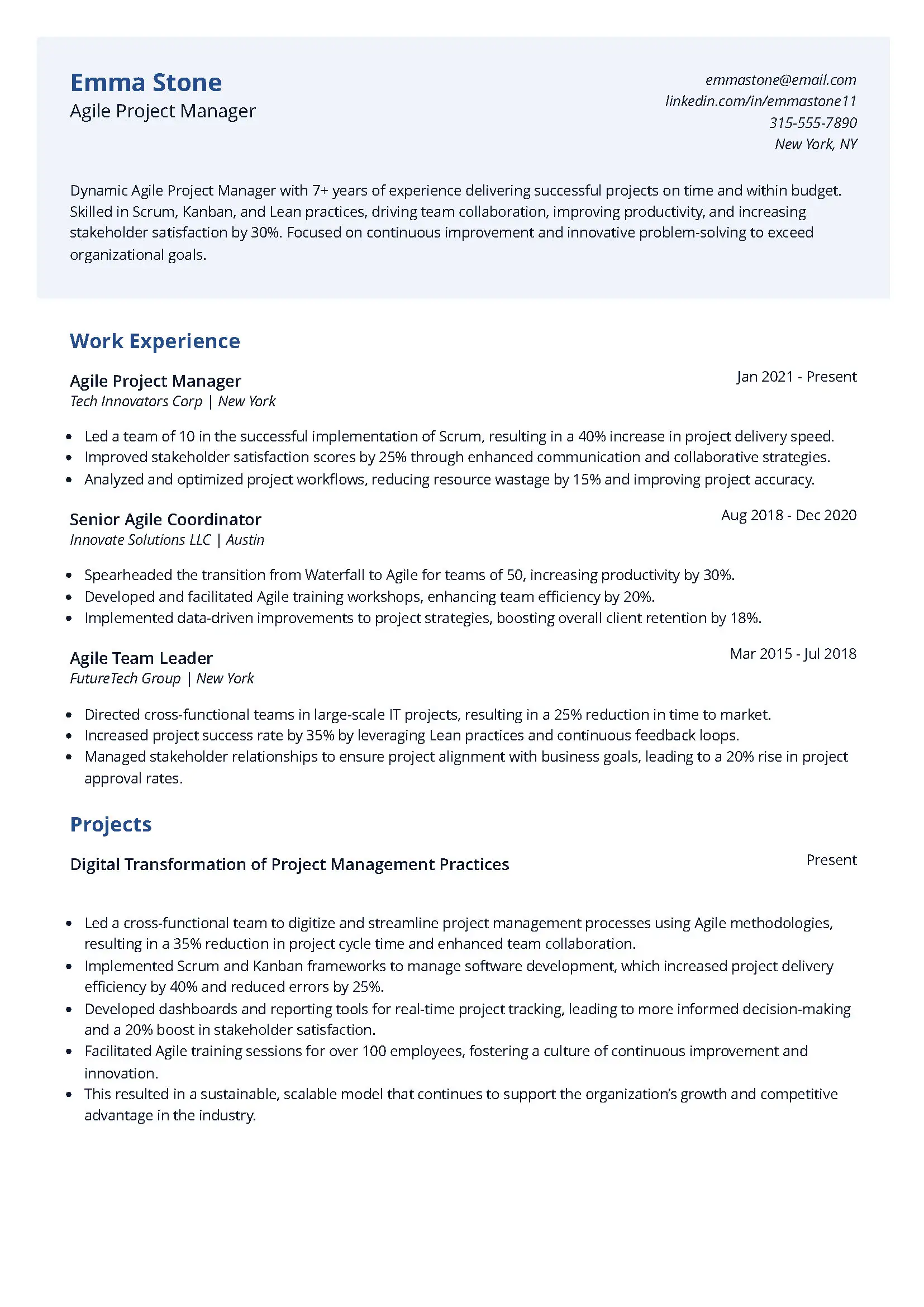Agile Project Manager Resume (2)