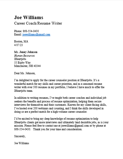 cover letter checker