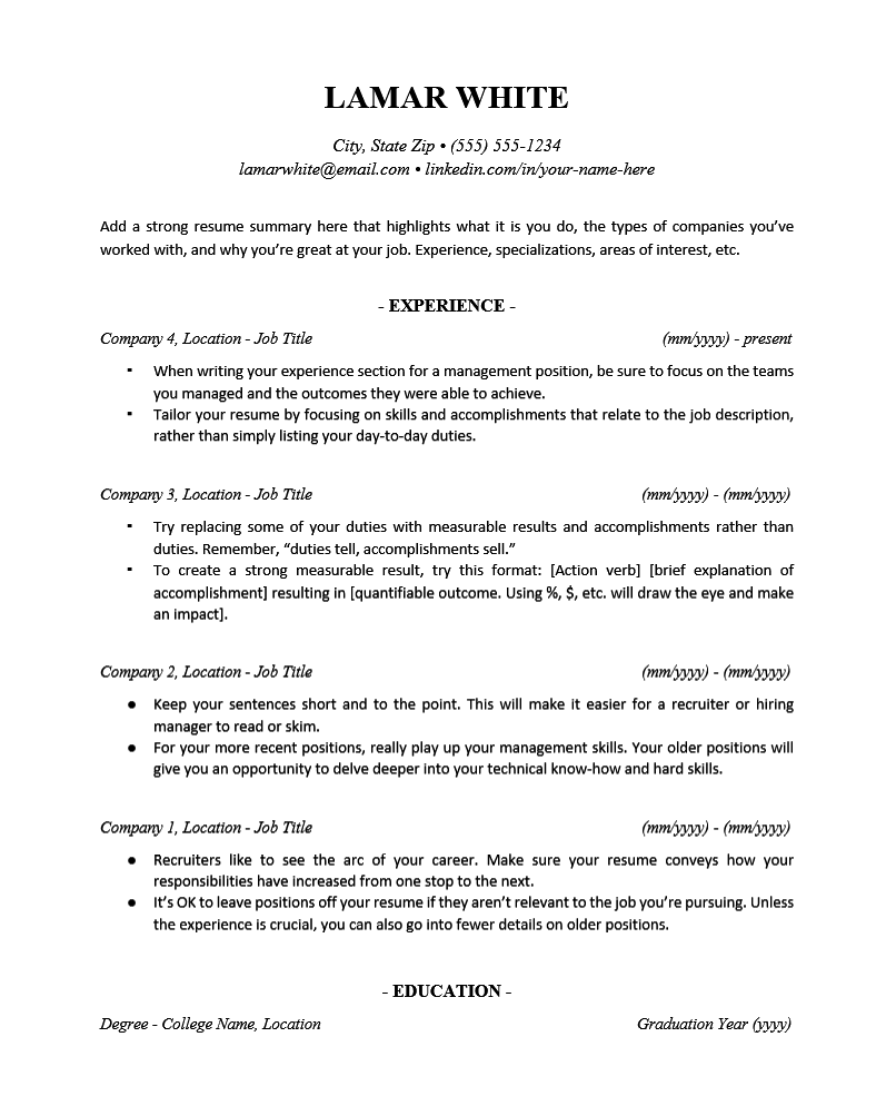 resume-formats