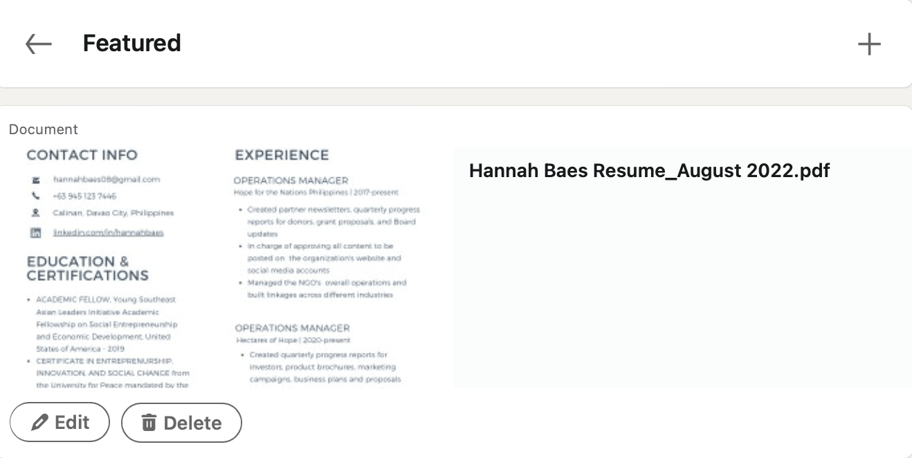 How to Upload Your Resume to LinkedIn - Edit Or Delete Resume 