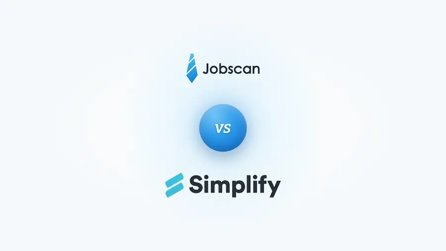 Jobscan vs Simplify comparison article feature image