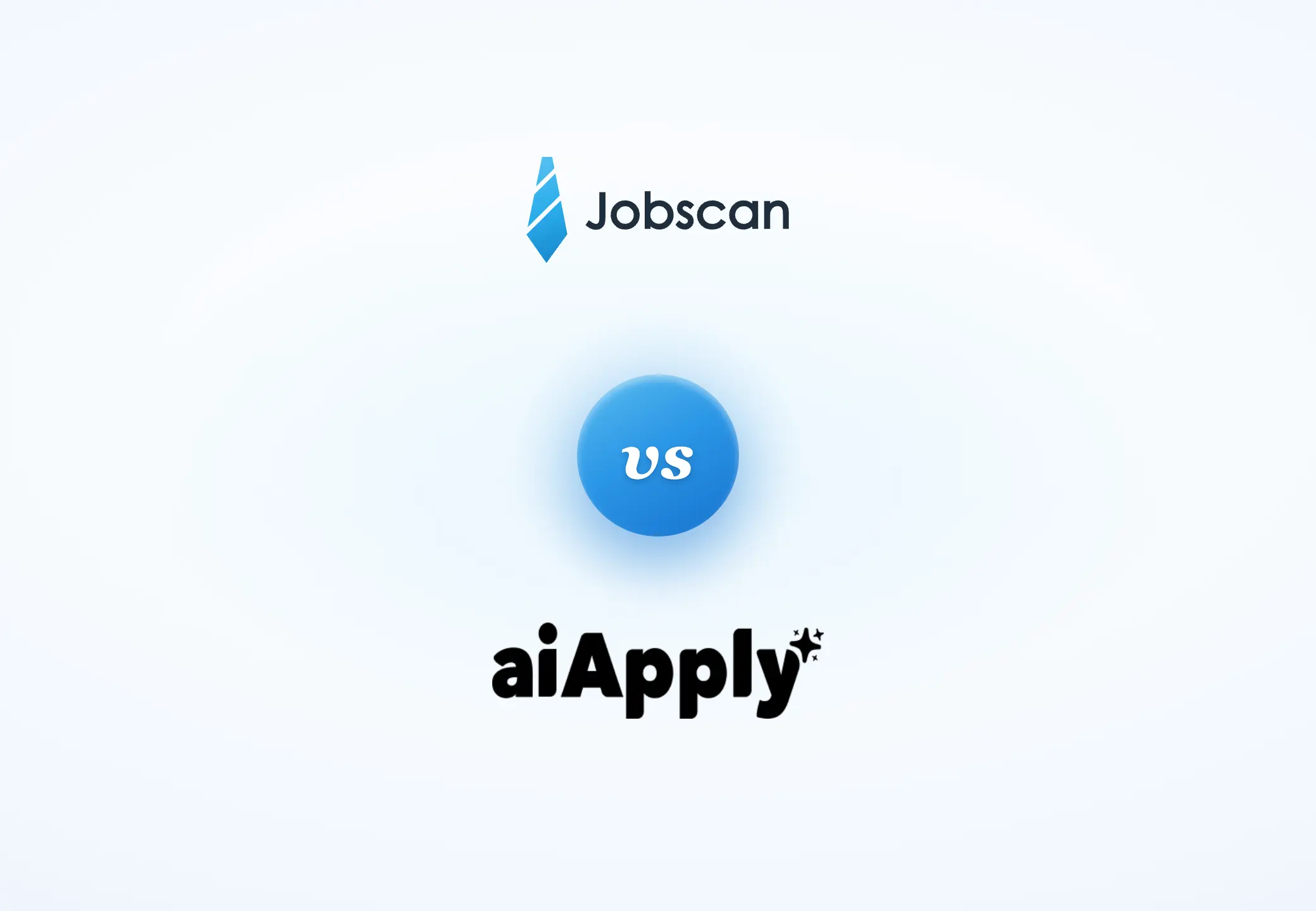 feature image of the jobscan vs. aiapply article showing the two company logos.