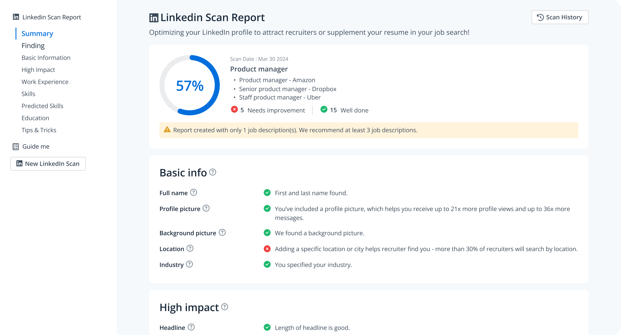 LinkedIn Optimization