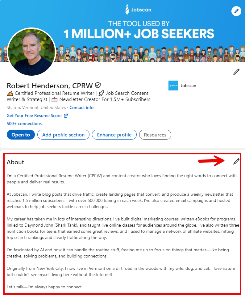 LinkedIn summary statement  
