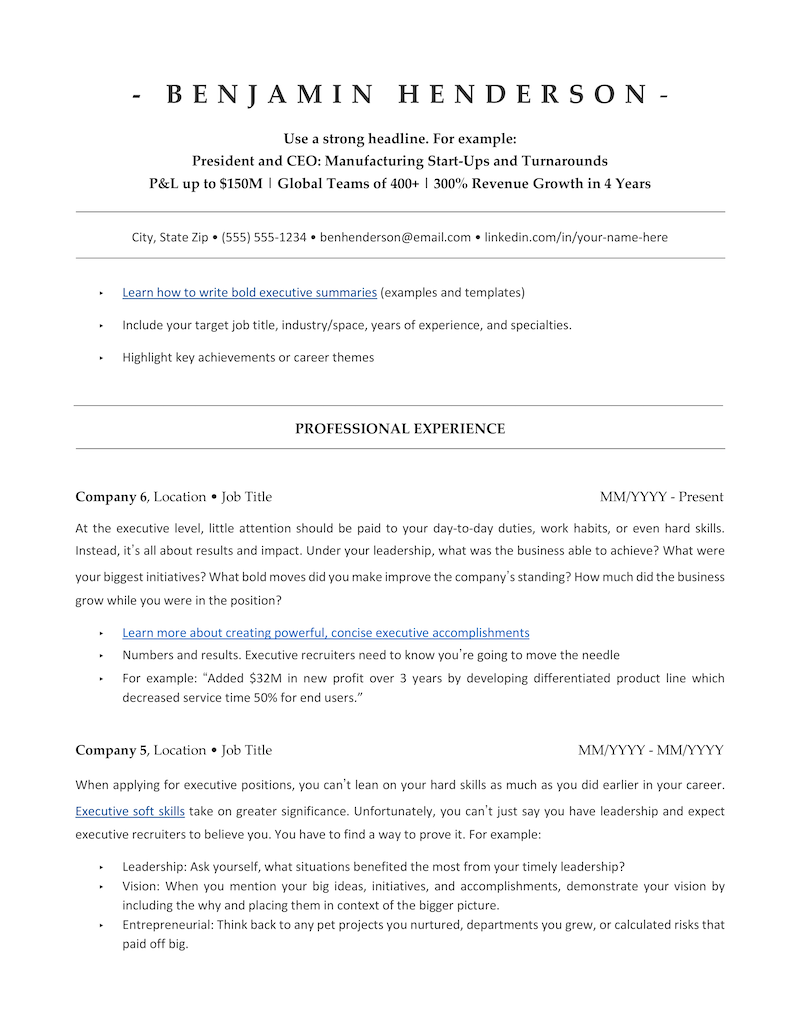 how to write a resume on google docs