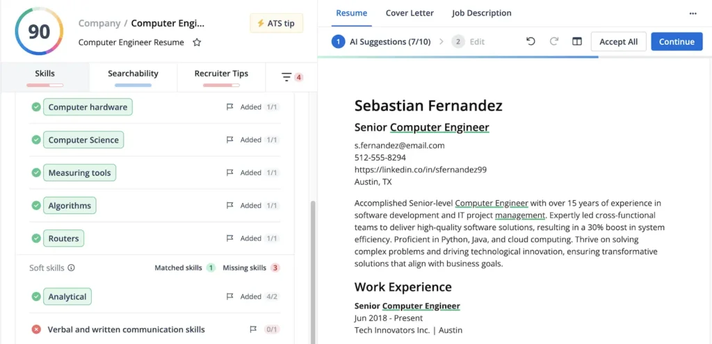 One-Click Optimize dashboard