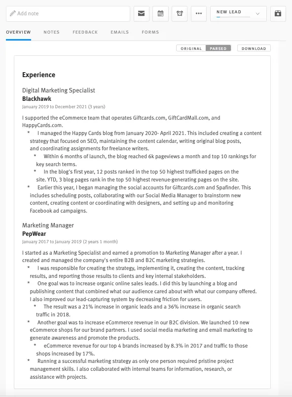 Resume parsed by Lever ATS.