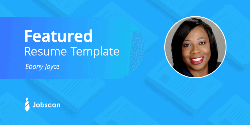 Ebony Joyce featured resume template free download