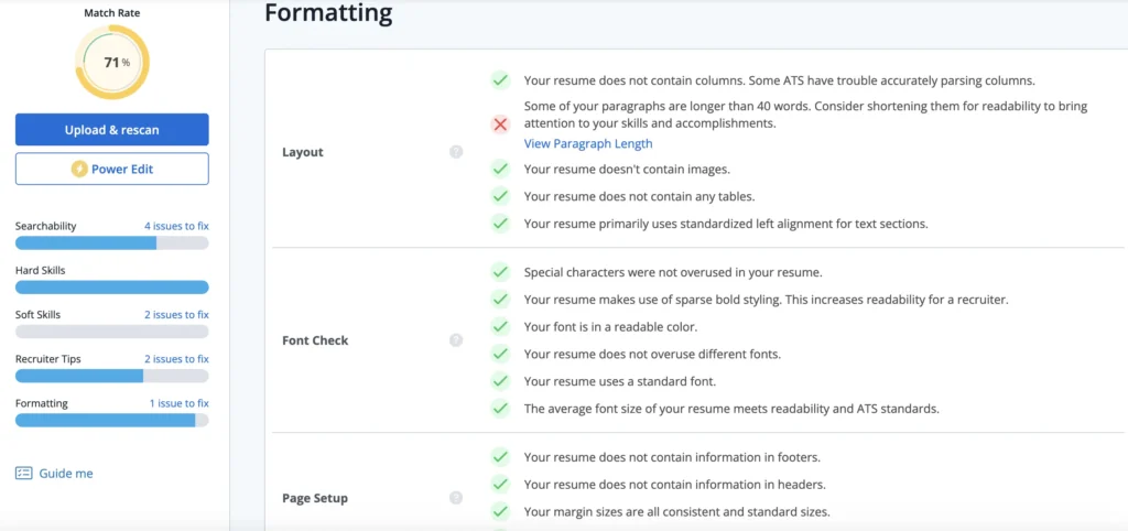formatting tips
