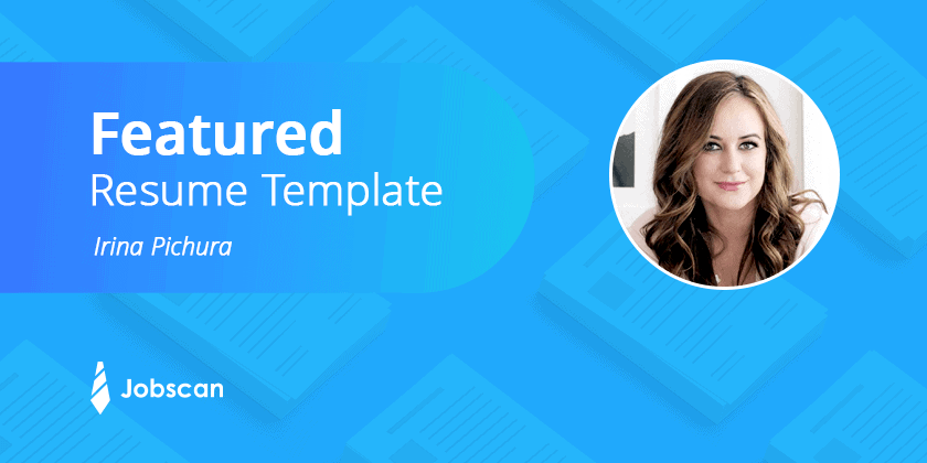 Irina Pichura resume template for free download