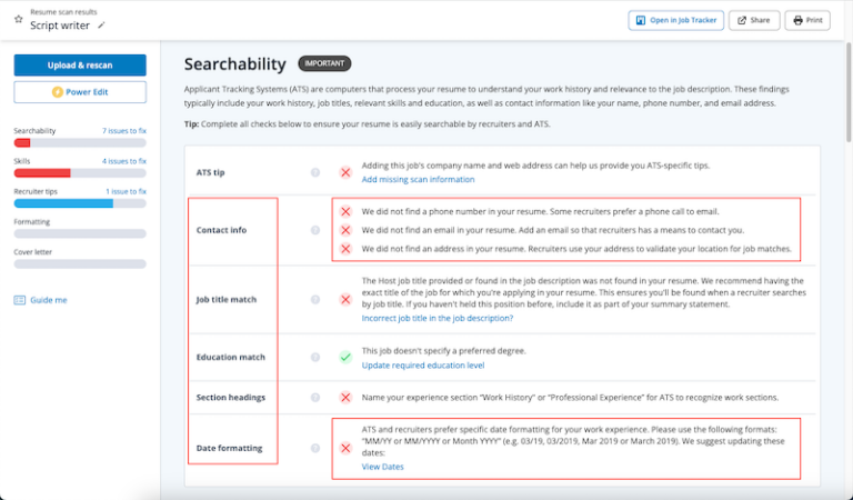 Why does the Jobscan resume scanner say my resume is missing dates ...