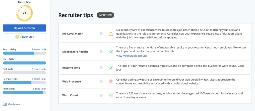recruiter tips