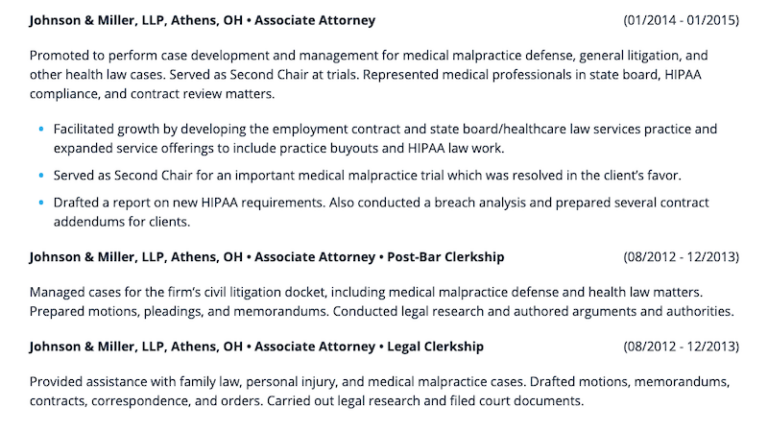 How to Show a Promotion on Your - Resume Separate Entry Promotion Style Attorney 768x431 