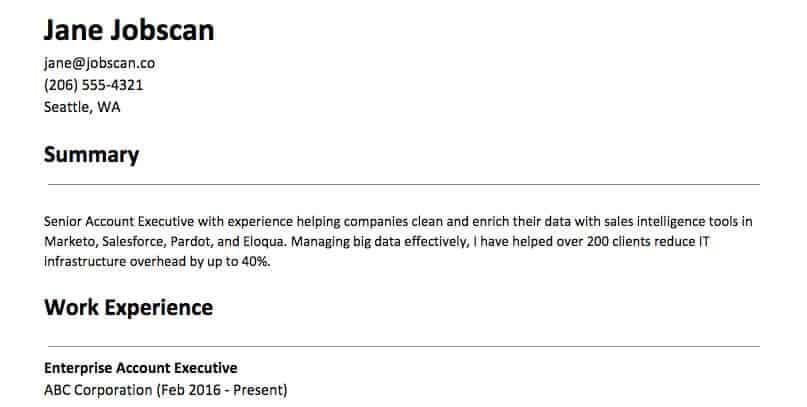 Everything You Need to Know About - Resume Summary Example 