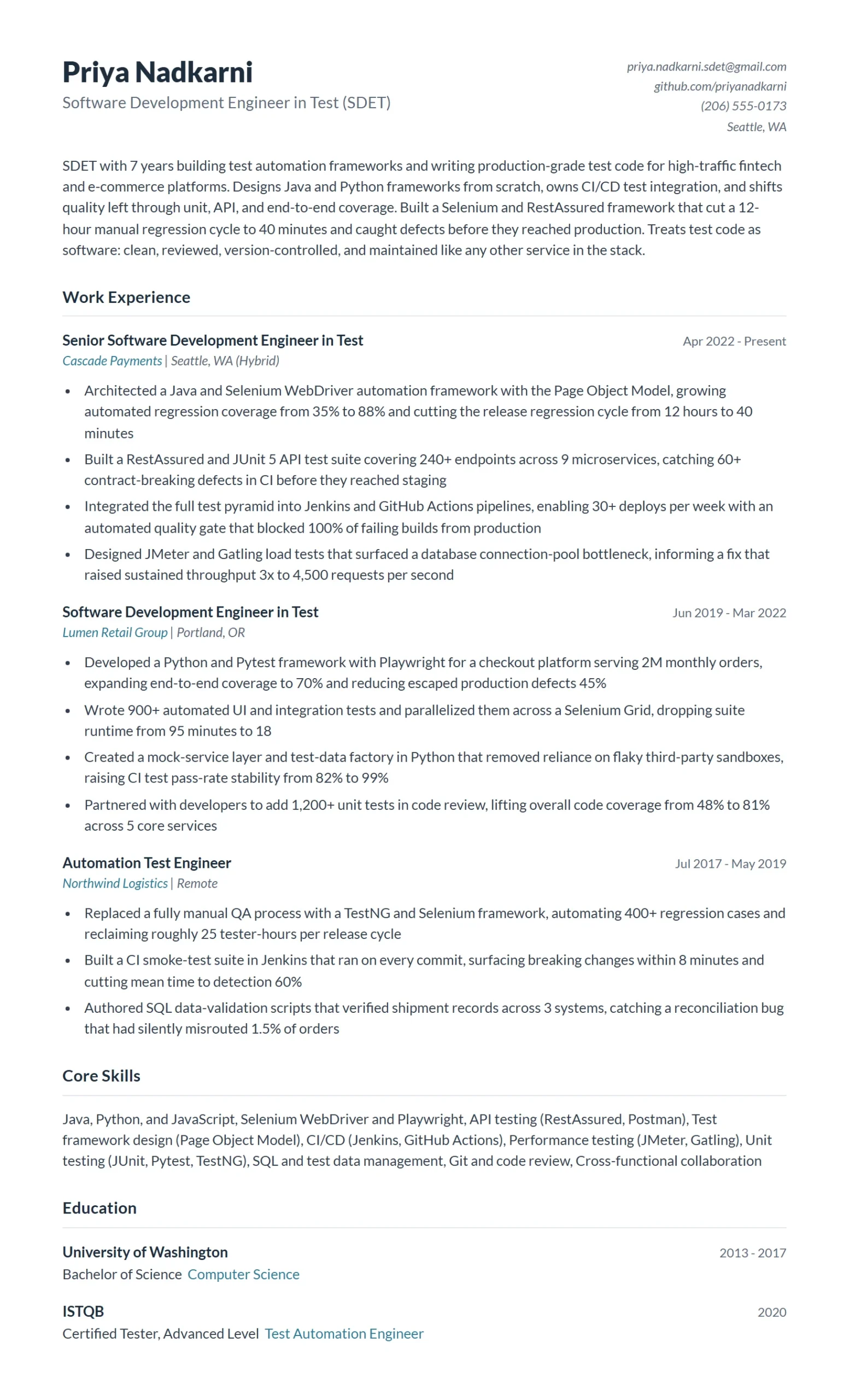 Best Software Testing Resume Examples for 2026