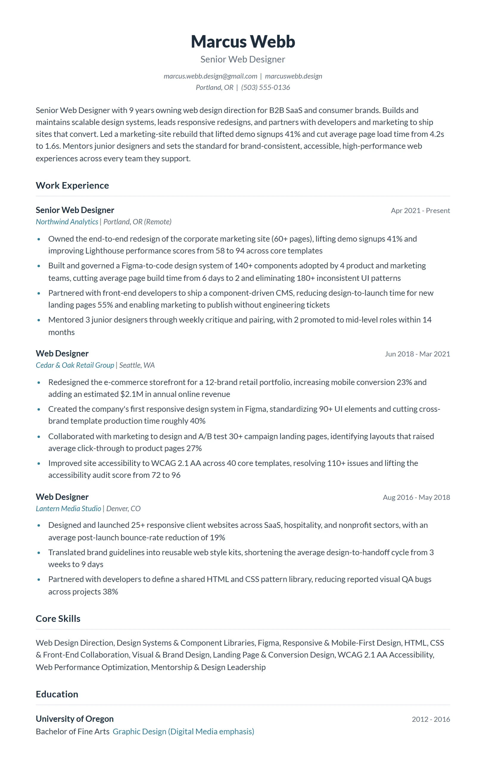 senior-web-designer-resume-example