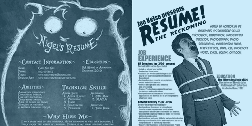 Scary resumes